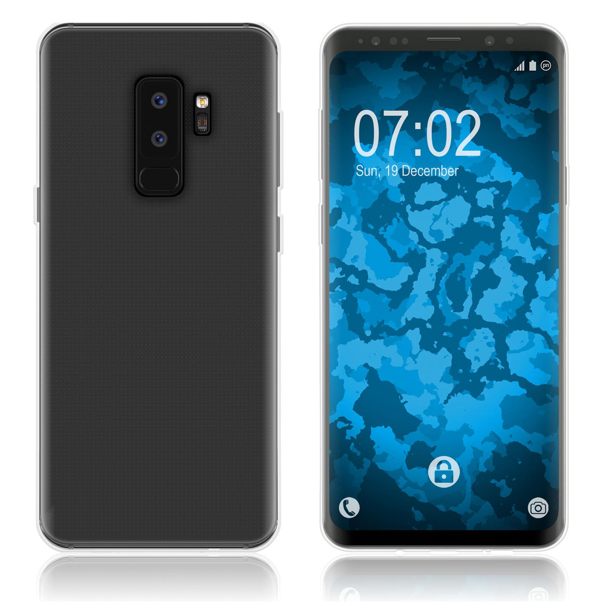 PhoneNatic Case kompatibel mit Samsung Galaxy S9 Plus - clear Silikon Hülle Slimcase Cover