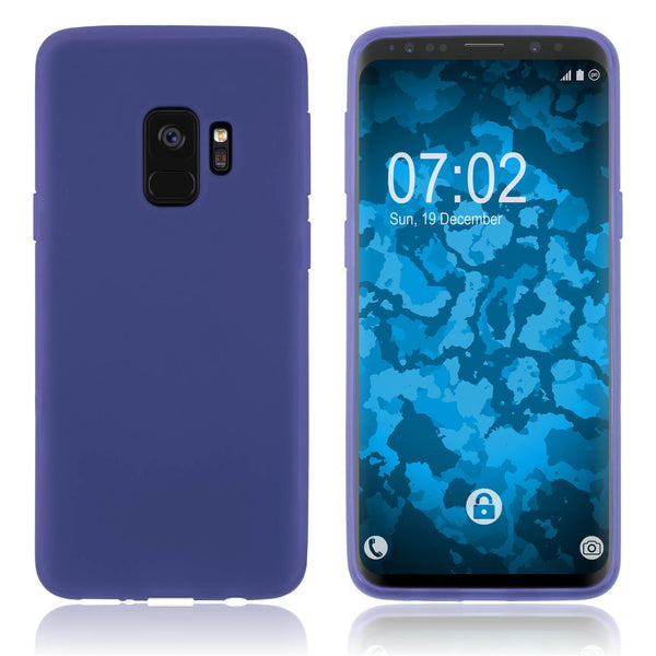 PhoneNatic Case kompatibel mit Samsung Galaxy S9 - lila Silikon Hülle matt Cover