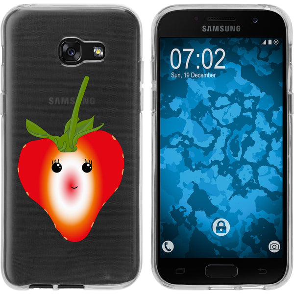 Galaxy A7 (2017) Silikon-Hülle Sommer Erdbeere M4 Case
