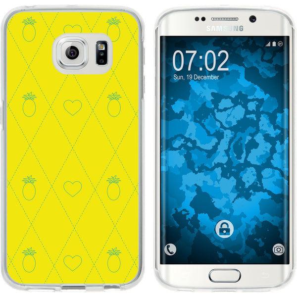 Galaxy S6 Edge Silikon-Hülle Sommer Ananas M1 Case