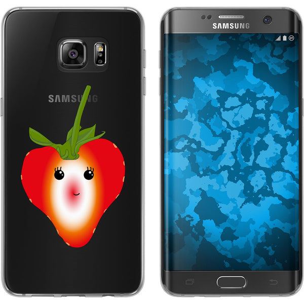 Galaxy S7 Edge Silikon-Hülle Sommer Erdbeere M4 Case