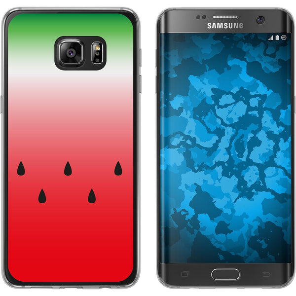 Galaxy S7 Edge Silikon-Hülle Sommer Melone M5 Case