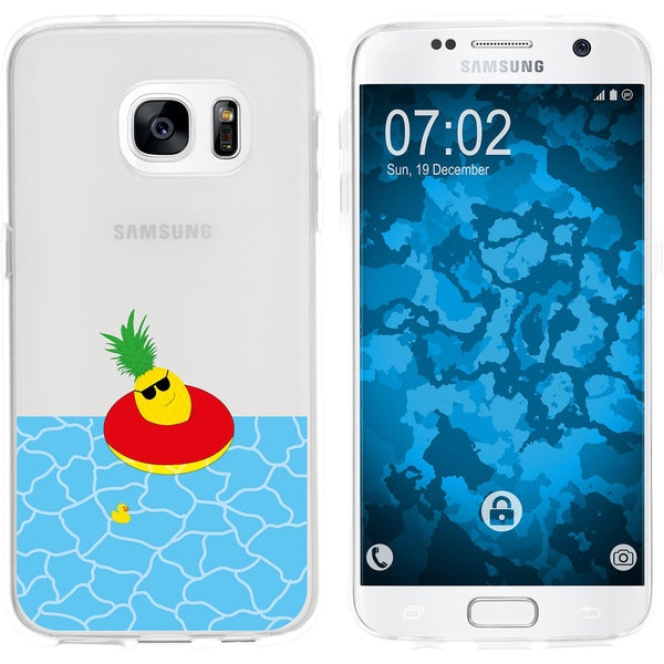Galaxy S7 Silikon-Hülle Sommer Ananas M2 Case