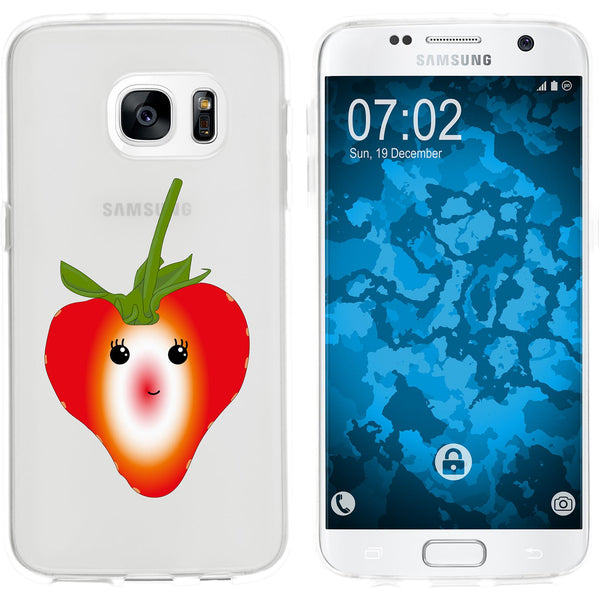 Galaxy S7 Silikon-Hülle Sommer Erdbeere M4 Case