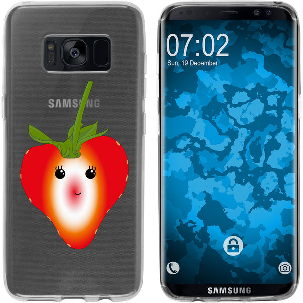 Galaxy S8 Silikon-Hülle Sommer Erdbeere M4 Case