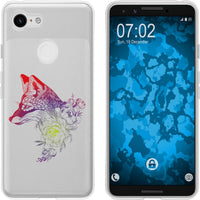 Pixel 3 Silikon-Hülle Floral Fuchs M1-5 Case