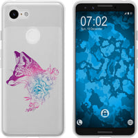 Pixel 3 Silikon-Hülle Floral Fuchs M1-6 Case