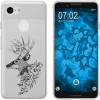 Pixel 3 Silikon-Hülle Floral Hirsch M7-1 Case