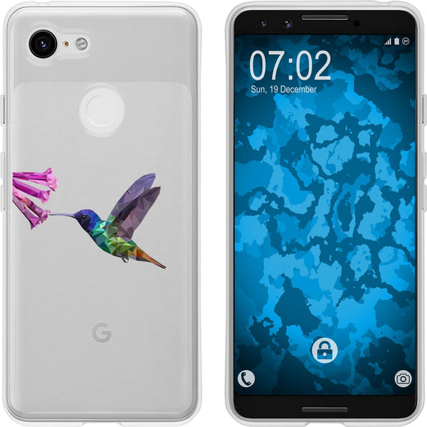 Pixel 3 Silikon-Hülle Vektor Tiere Kolibri M3 Case