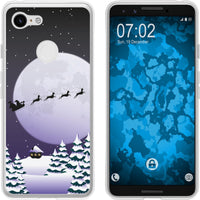 Pixel 3 Silikon-Hülle X Mas Weihnachten Santa - Night M5 Cas