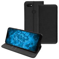 Kunst-Lederhülle für Google Pixel 3 XL Book-Case schwarz Cov