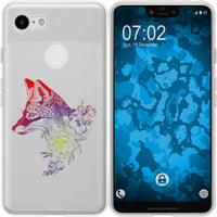 Pixel 3 XL Silikon-Hülle Floral Fuchs M1-5 Case