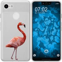 Pixel 3 XL Silikon-Hülle Vektor Tiere Flamingo M2 Case