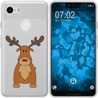 Pixel 3 XL Silikon-Hülle X Mas Weihnachten Rentier M3 Case