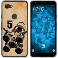 Pixel 3a Silikon-Hülle Space Moon Rocket M3 Case