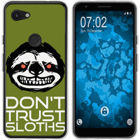 Pixel 3a Silikon-Hülle Crazy Animals Faultier M3 Case