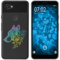 Pixel 3a Silikon-Hülle Floral Wolf M3-4 Case