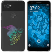 Pixel 3a XL Silikon-Hülle Floral Rabe M4-4 Case