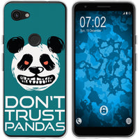 Pixel 3a XL Silikon-Hülle Crazy Animals Panda M2 Case