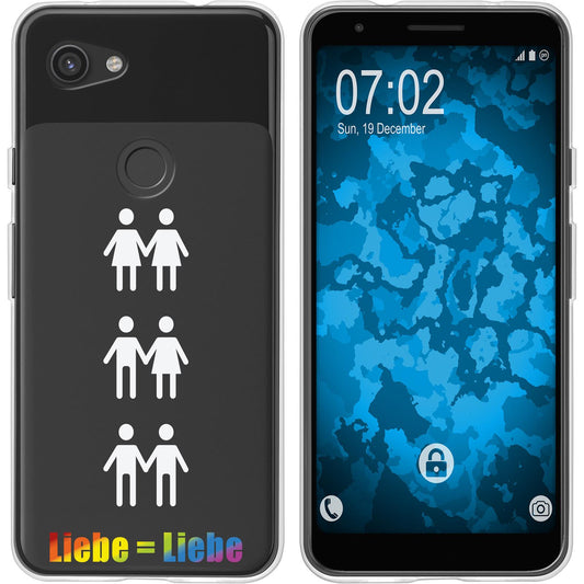 Pixel 3a XL Silikon-Hülle pride Beziehung M1 Case