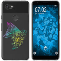 Pixel 3a XL Silikon-Hülle Floral Fuchs M1-4 Case