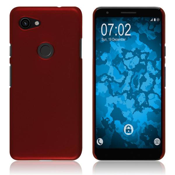 Hardcase für Google Pixel 3a XL gummiert rot