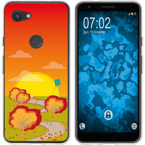 Pixel 3a XL Silikon-Hülle Herbst Drache/Kite M2 Case