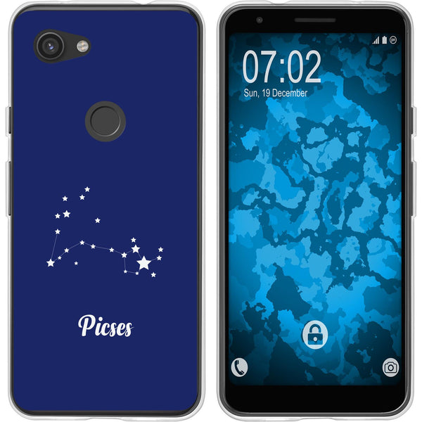 Pixel 3a XL Silikon-Hülle SternzeichenPisces M1 Case