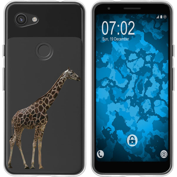 Pixel 3a XL Silikon-Hülle Vektor Tiere Giraffe M8 Case