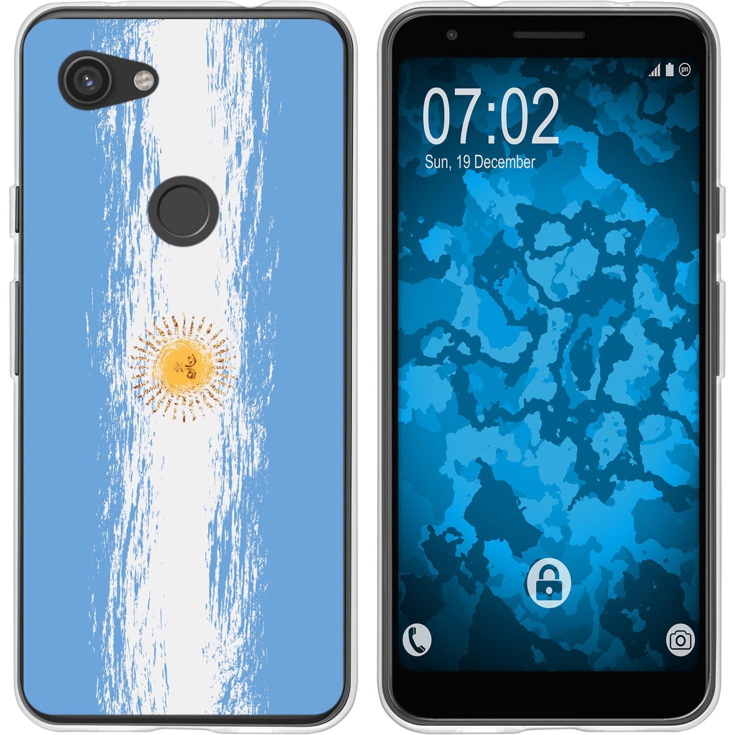 Pixel 3a XL Silikon-Hülle WM Argentinien M1 Case