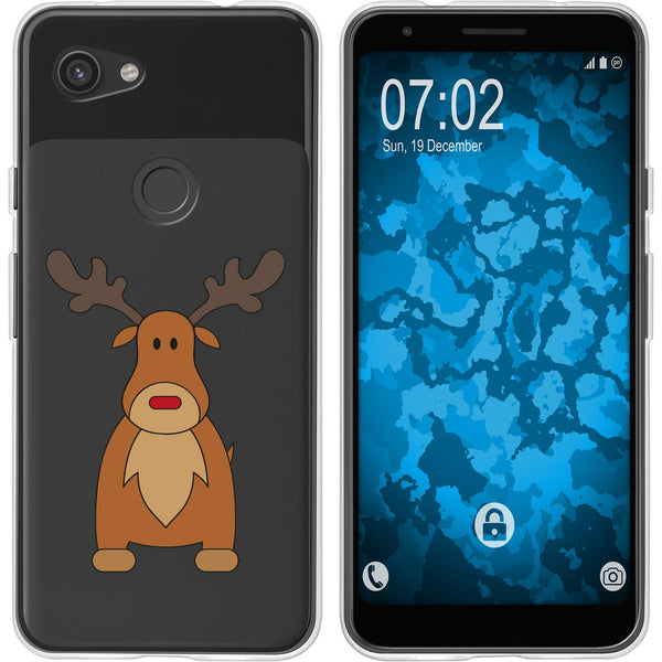 Pixel 3a XL Silikon-Hülle X Mas Weihnachten Rentier M3 Case