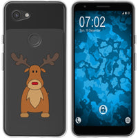 Pixel 3a Silikon-Hülle X Mas Weihnachten Rentier M3 Case