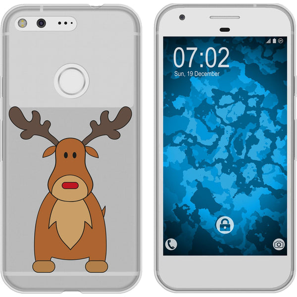 Pixel XL Silikon-Hülle X Mas Weihnachten Rentier M3 Case