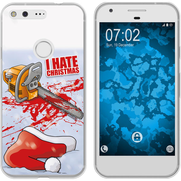 Pixel XL Silikon-Hülle X Mas Weihnachten Hate X-Mas M8 Case