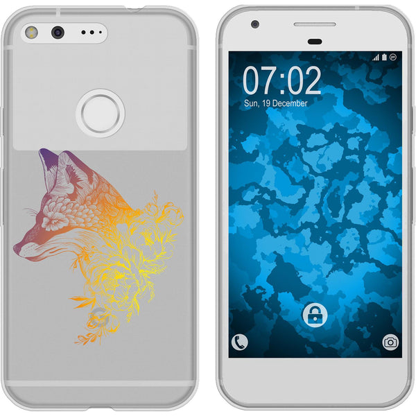 Pixel XL Silikon-Hülle Floral Fuchs M1-3 Case