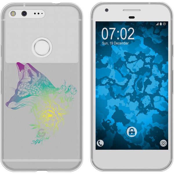 Pixel XL Silikon-Hülle Floral Fuchs M1-4 Case