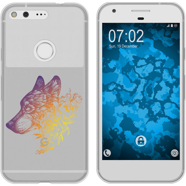Pixel XL Silikon-Hülle Floral Wolf M3-3 Case