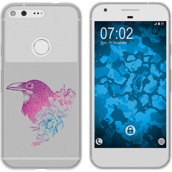 Pixel XL Silikon-Hülle Floral Rabe M4-6 Case