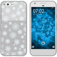 Pixel Silikon-Hülle X Mas Weihnachten Schneeflocken M2 Case