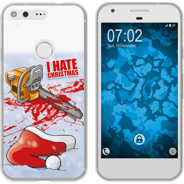 Pixel Silikon-Hülle X Mas Weihnachten Hate X-Mas M8 Case