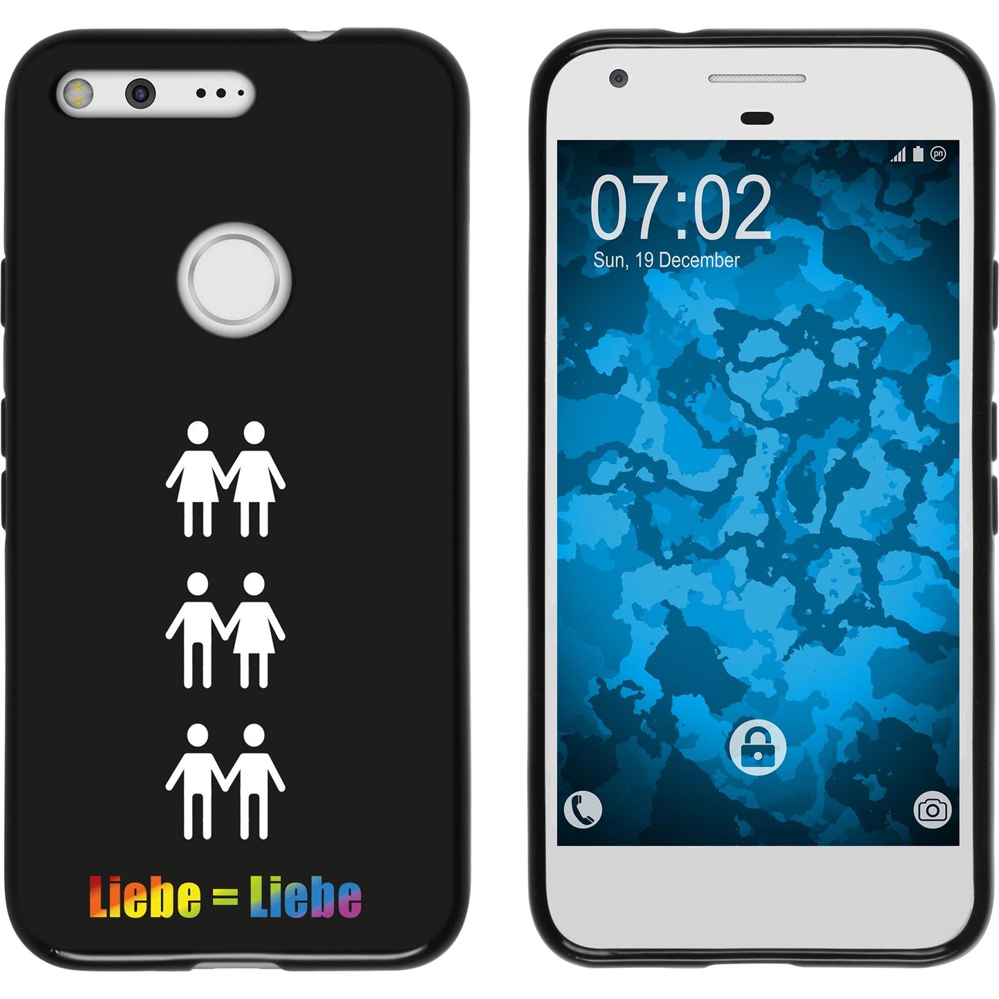 Pixel XL Silikon-Hülle pride Beziehung M1 Case