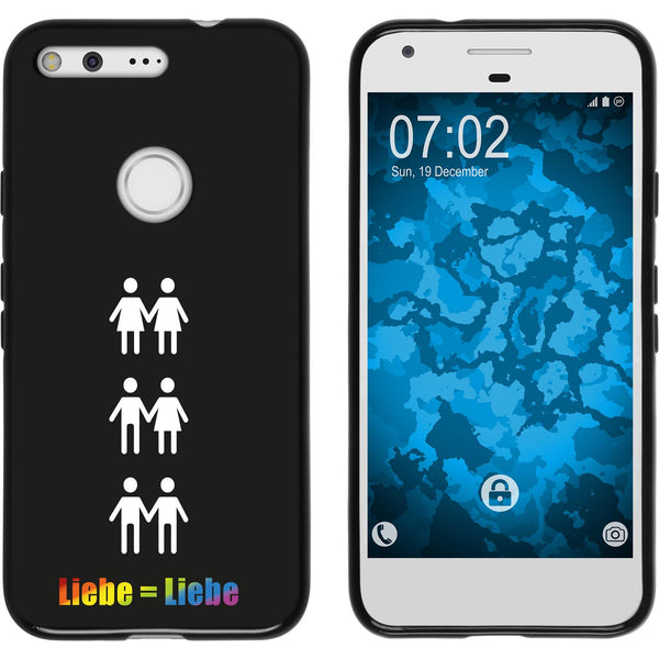 Pixel XL Silikon-Hülle pride Beziehung M1 Case