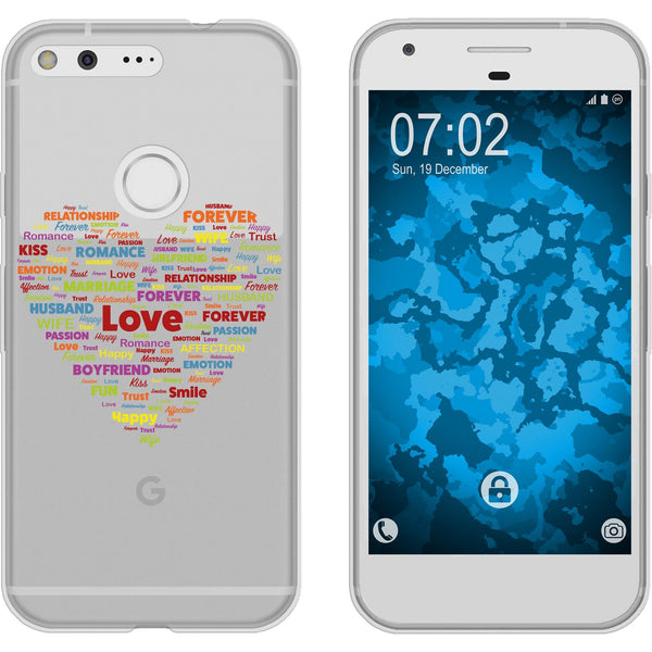 Pixel XL Silikon-Hülle pride Herz M5 Case
