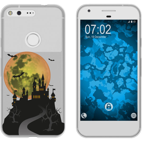 Pixel XL Silikon-Hülle Herbst Spukschloss M4 Case