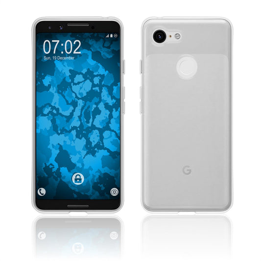 PhoneNatic Case kompatibel mit Google Pixel 3 - Crystal Clear Silikon Hülle transparent Cover