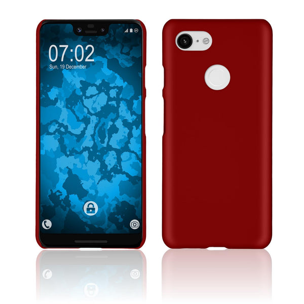 Hardcase für Google Pixel 3 XL gummiert rot