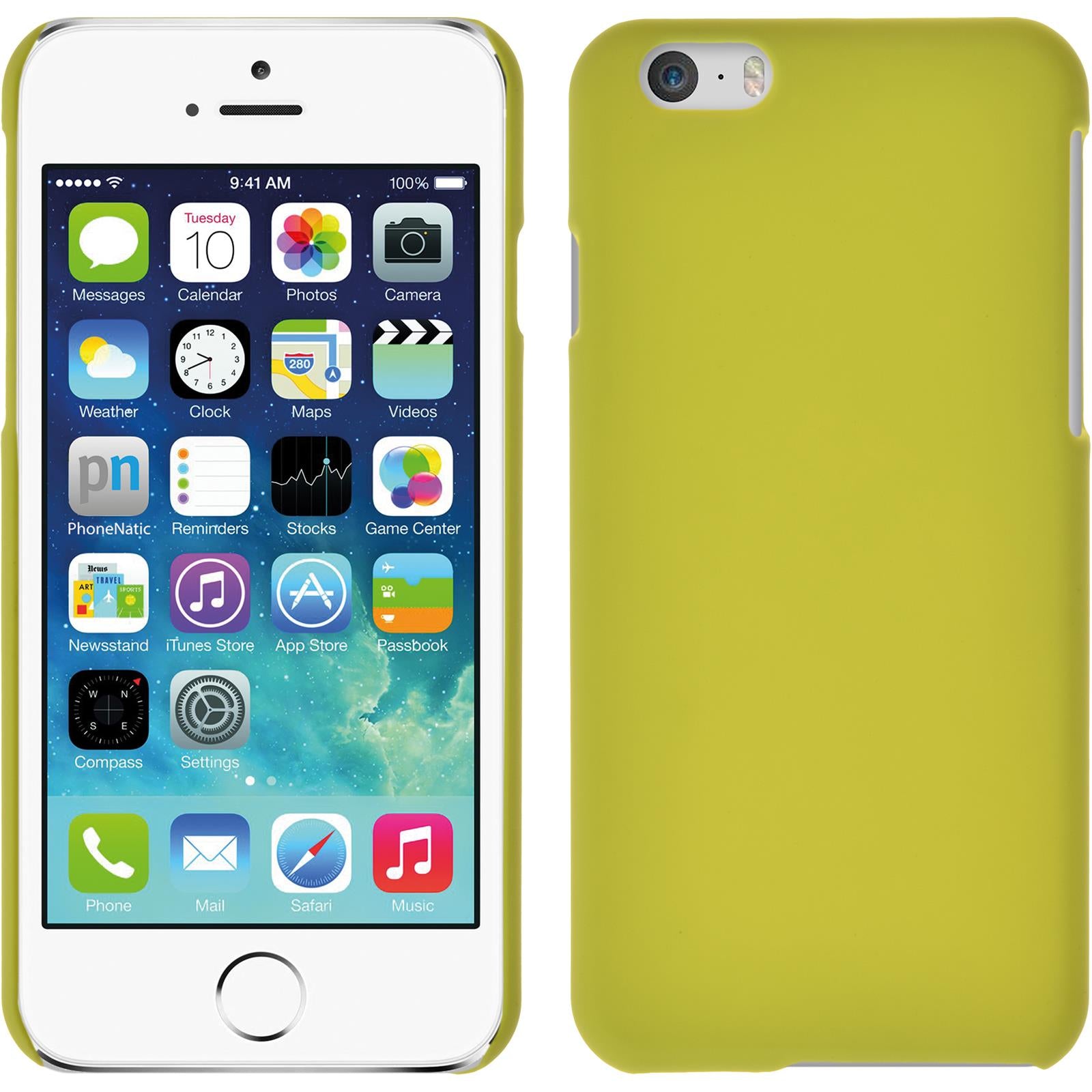 Hardcase für Apple iPhone 6s / 6 gummiert gelb
