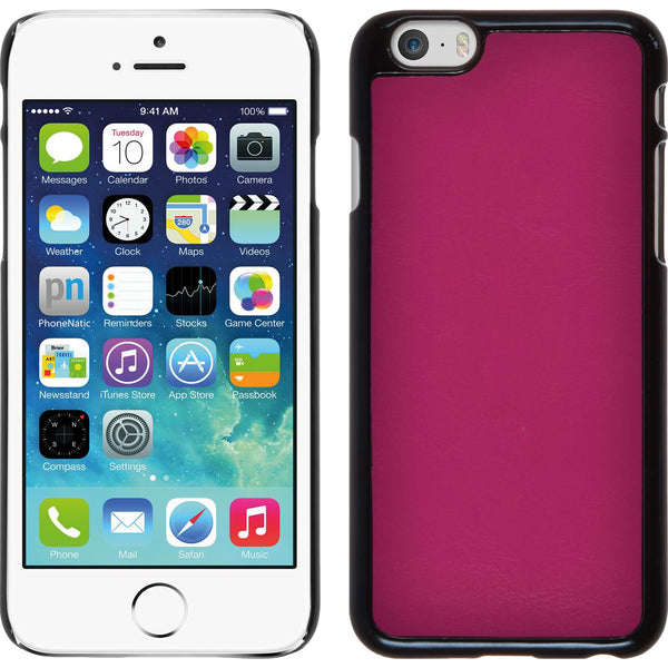 Hardcase für Apple iPhone 6s / 6 Lederoptik pink