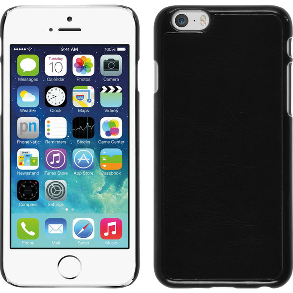 Hardcase für Apple iPhone 6s / 6 Lederoptik schwarz