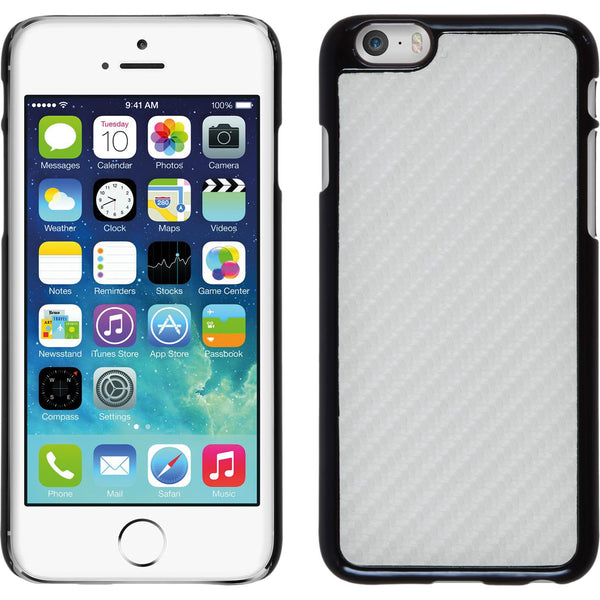 Hardcase für Apple iPhone 6s / 6 Carbonoptik weiß
